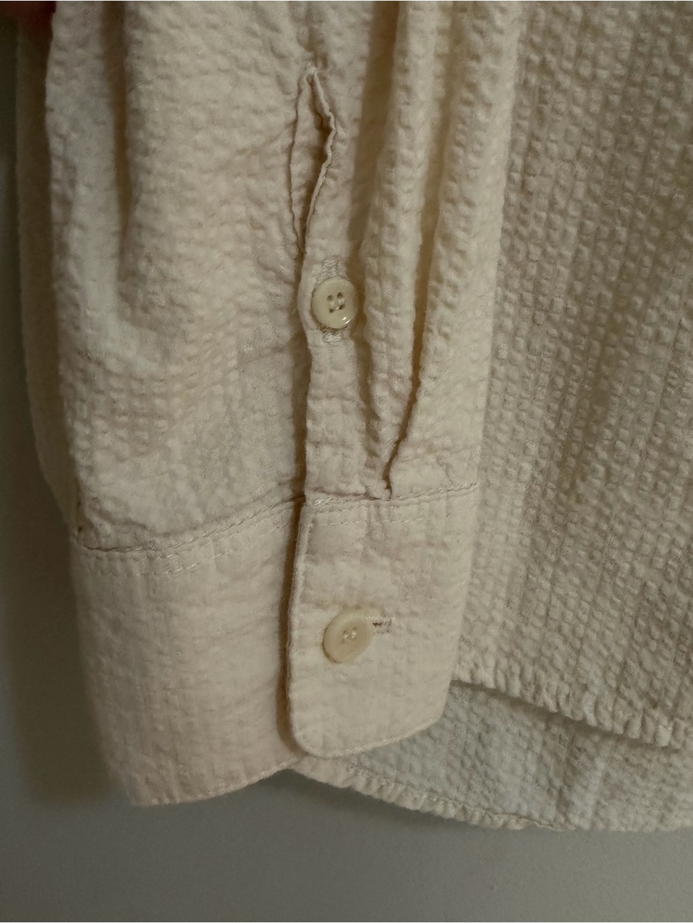 Monadic Aetna Bone Seersucker Japanese Cotton Utility Shirt Made in LA Size S - Picture 5 of 9
